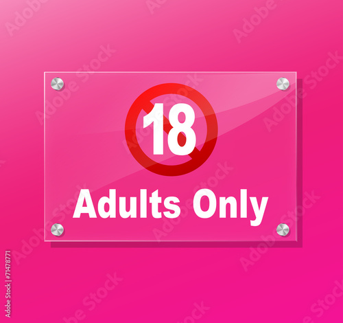 Adults only sign