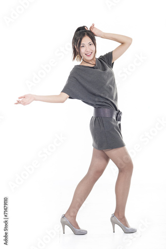 happy woman dancing