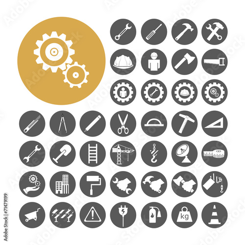 Engineer Icon set vector illustration.