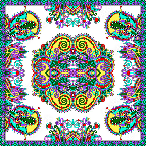Traditional ornamental floral paisley bandanna