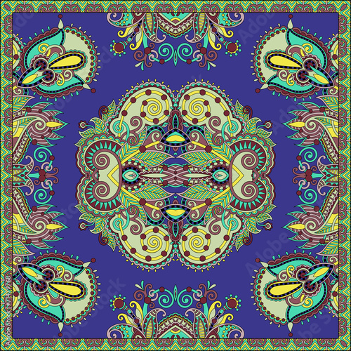 Traditional ornamental floral paisley bandanna