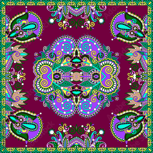 Traditional ornamental floral paisley bandanna