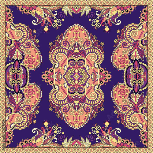 Traditional ornamental floral paisley bandanna