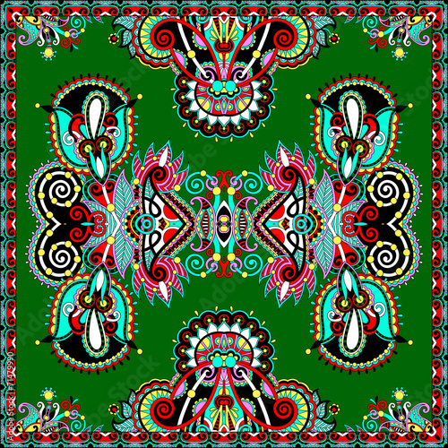 Traditional ornamental floral paisley bandanna