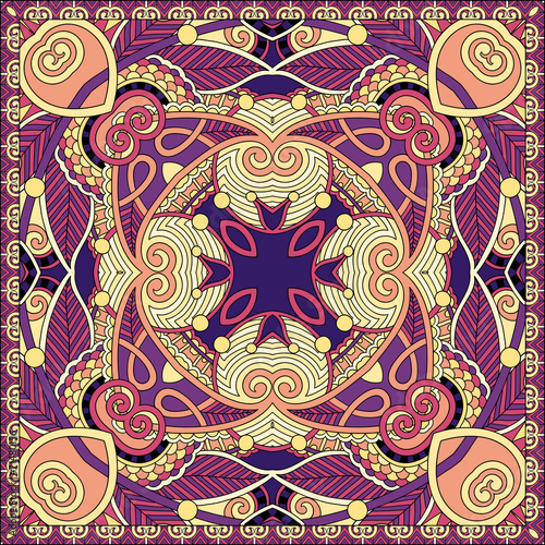 Traditional ornamental floral paisley bandanna