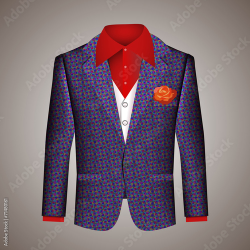 Hipster suit of mens clothing