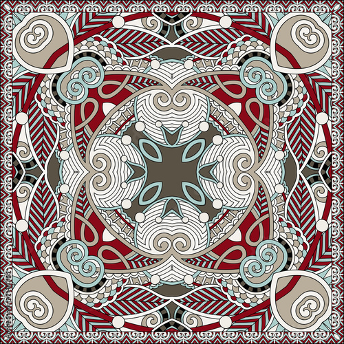 Traditional ornamental floral paisley bandanna