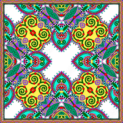 Traditional ornamental floral paisley bandanna