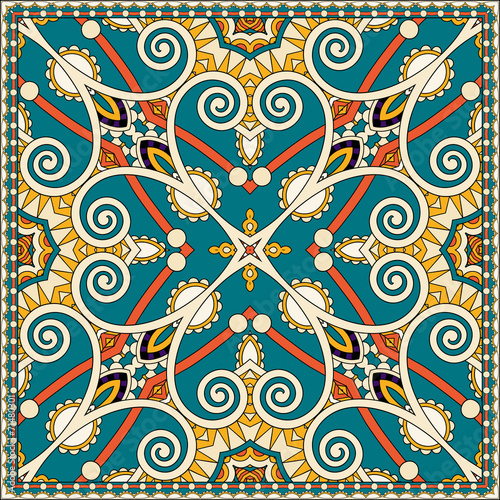 Traditional ornamental floral paisley bandanna