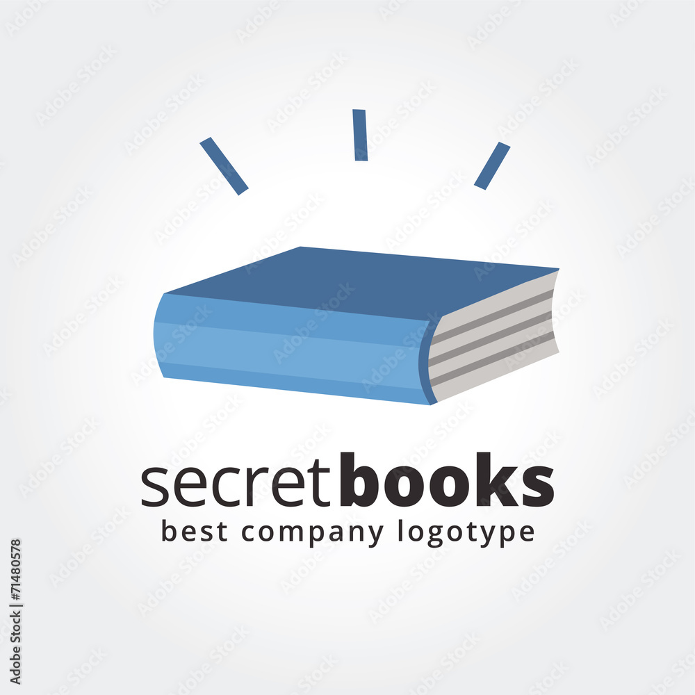 Abstract book logo icon concept isolated on white background for