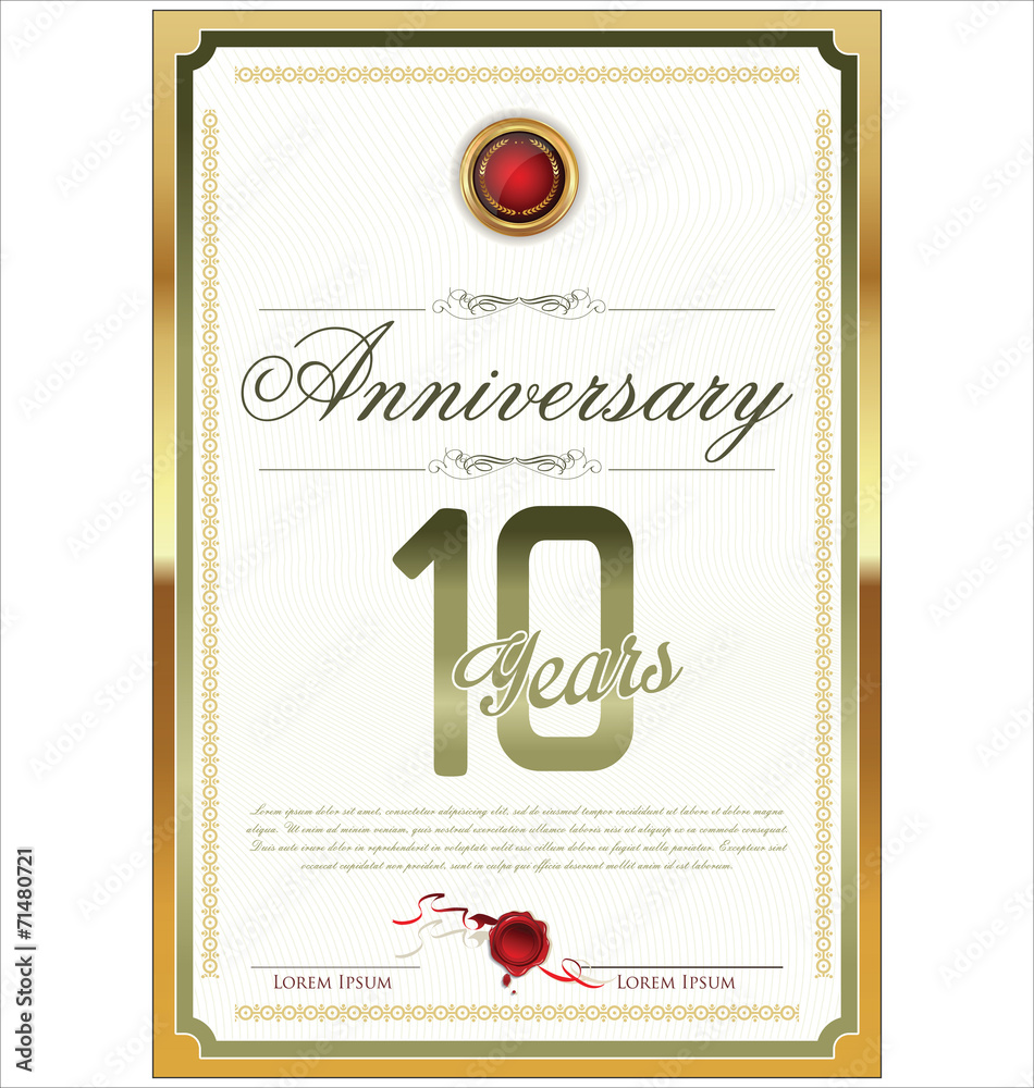 Anniversary retro background Anniversary retro background