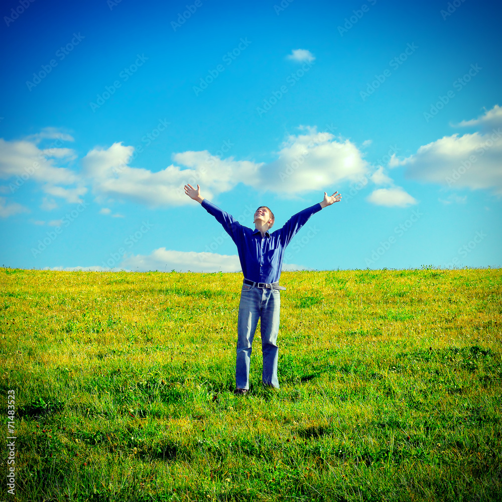 Happy Teenager in the Field Happy Teenager in the Field