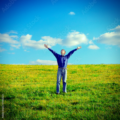 Happy Teenager in the Field