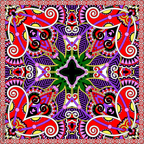 Traditional ornamental floral paisley bandanna