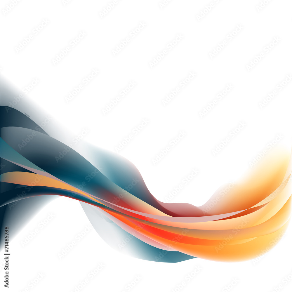 Naklejka premium Fiery flame orisontal on a white background isolated