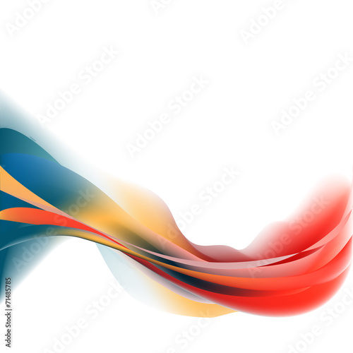 Fiery flame orisontal on a white background isolated
