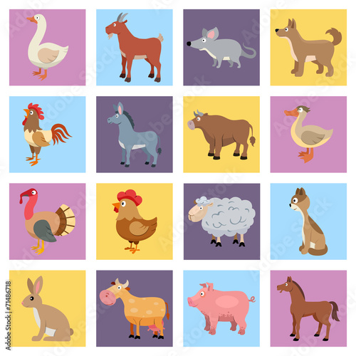 Farm animals set