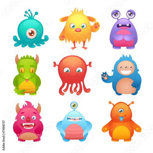 Cute monsters set