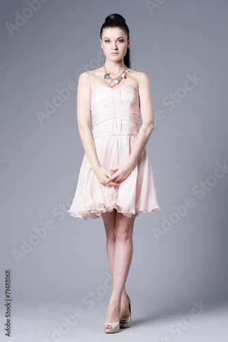 beautiful girl in studio posing