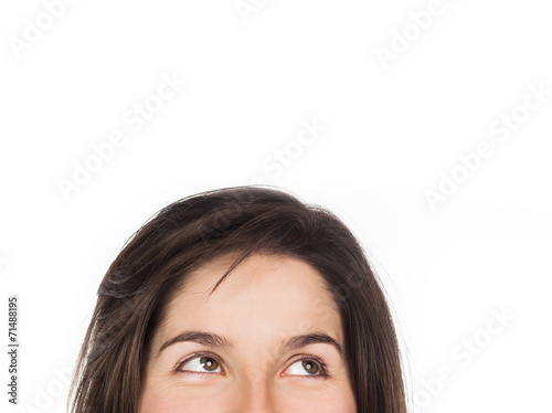 Eyes looking up