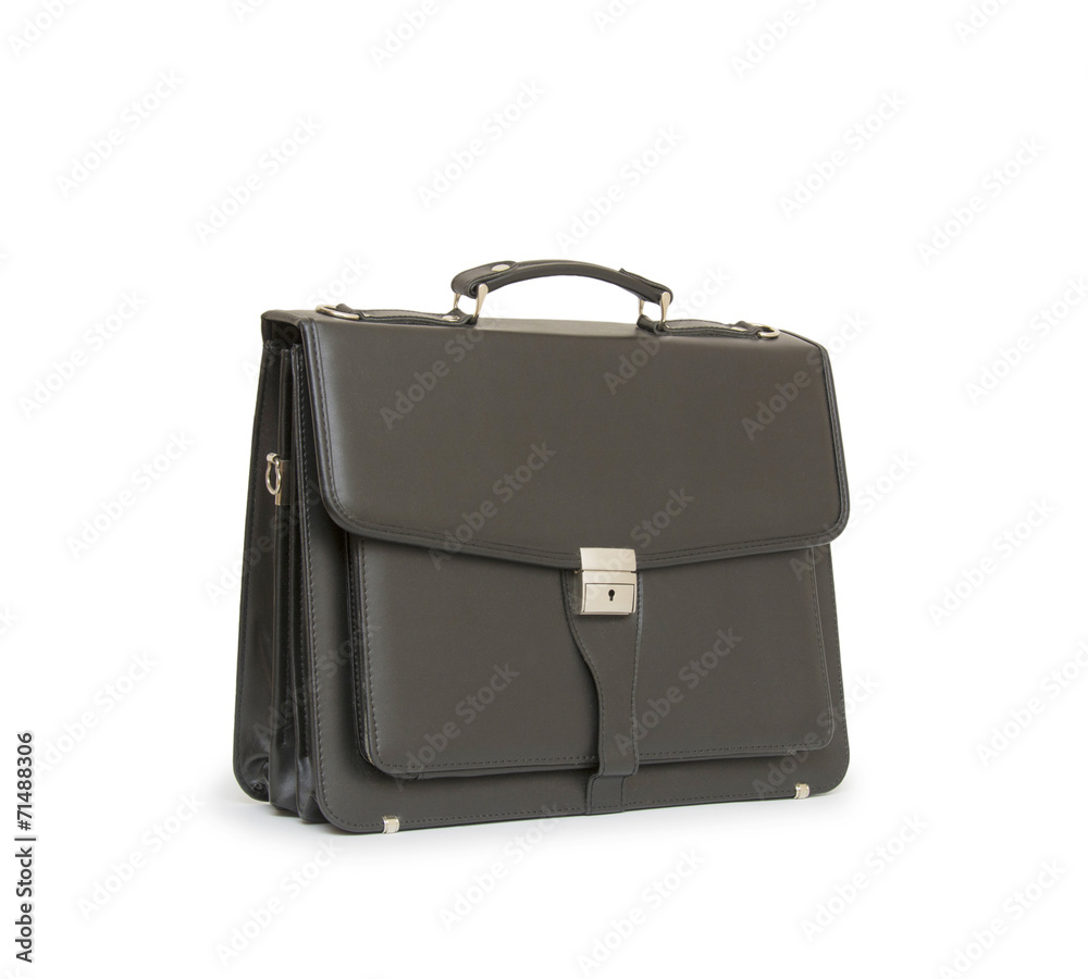 Business leather briefcase isolated Business leather briefcase isolated