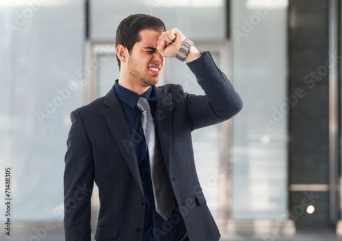 Desperate businessman photo