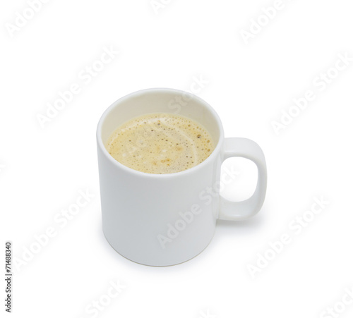 White ceramic coffee mug. Isolated on a white.