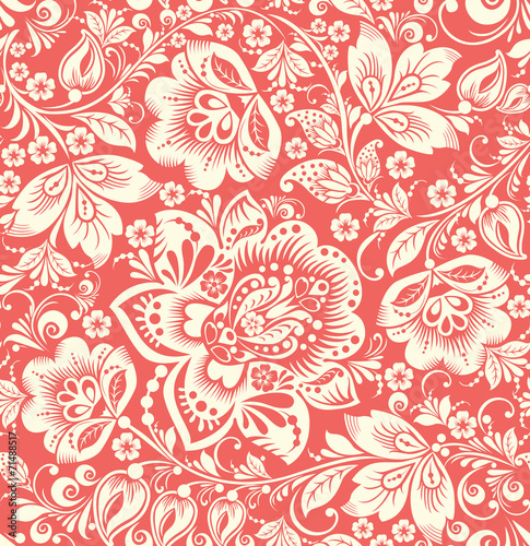 Abstract Elegance Seamless pattern with floral background