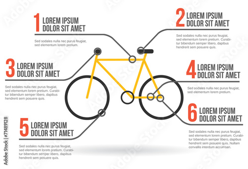 Bike infographic vector illustration