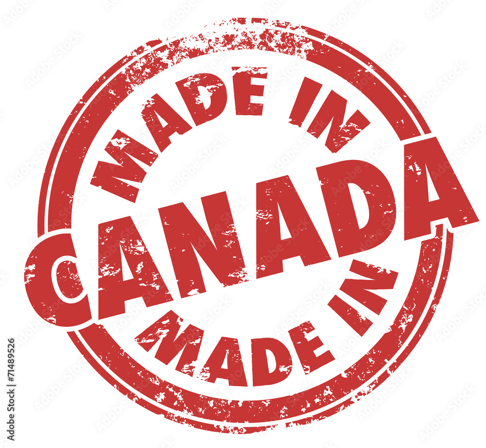 Made in Canada Red Round Stamp Product Pride Manufacturing
