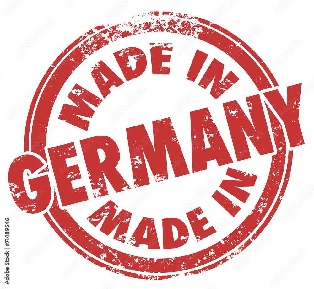 Made in Germany Round Red Stamp National Pride Product Manufactu