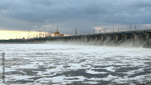 Wallpaper Mural Reset of water at hydroelectric power station on the river Torontodigital.ca