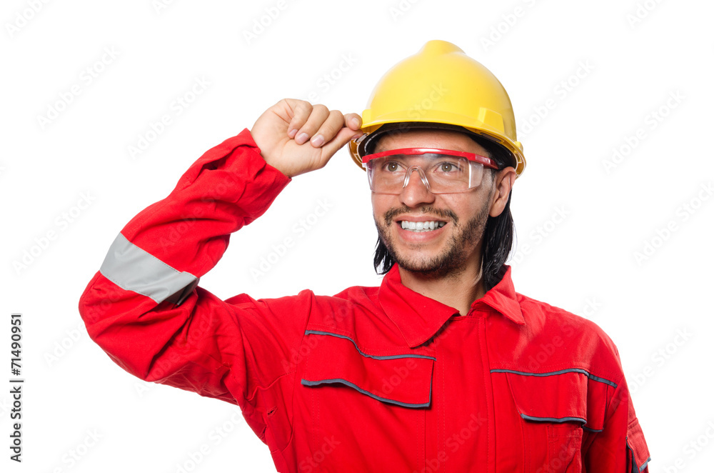 Industrial worker isolated on the white background Industrial worker isolated on the white background