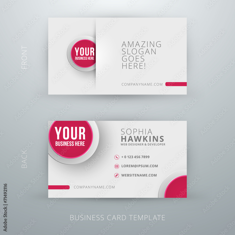 Obraz premium Modern simple business card template
