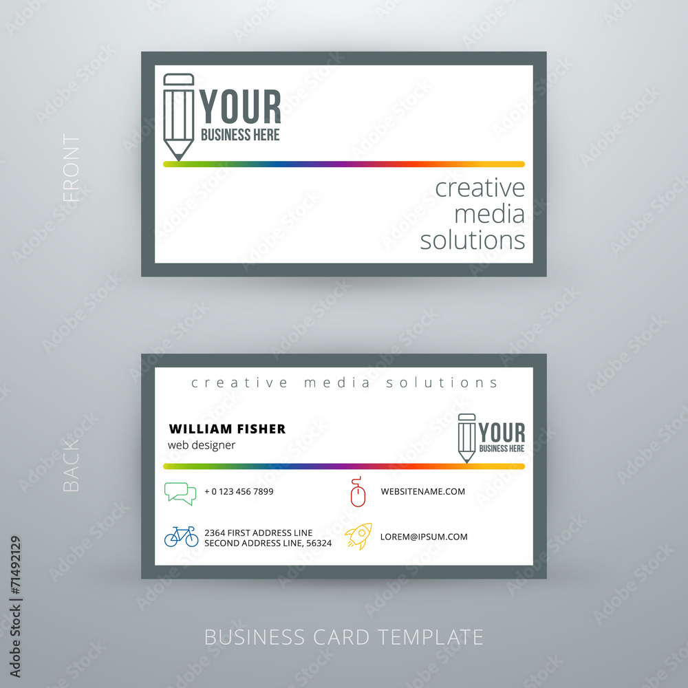 Modern simple business card template Modern simple business card template