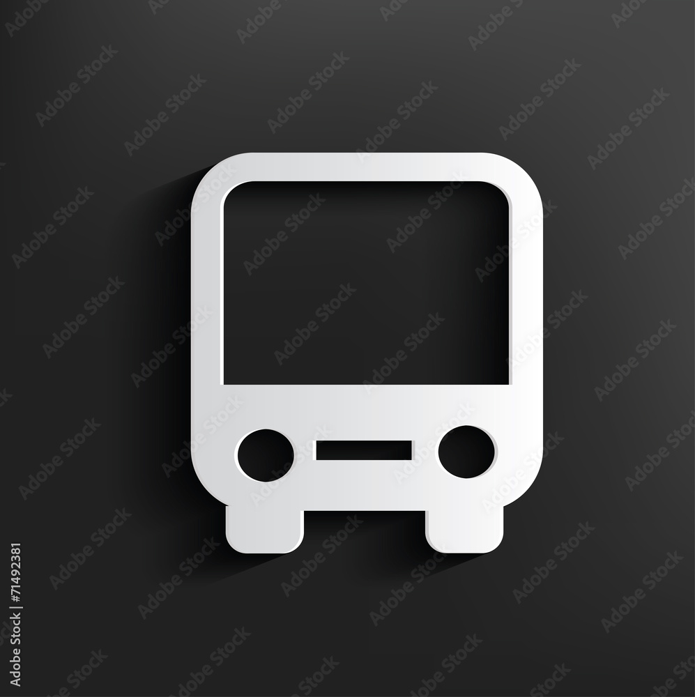 Bus symbol on black background,clean vector Bus symbol on black background,clean vector