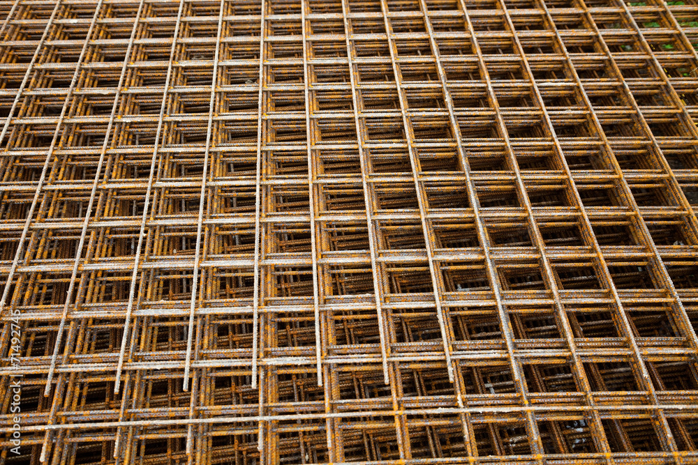 Baustahlgitter auf Baustelle