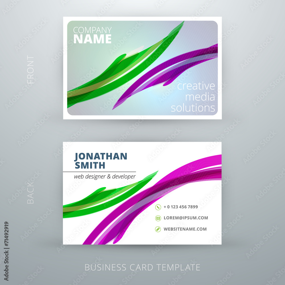 Fototapeta premium Vector abstract creative business card template