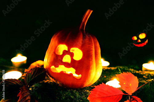 scary halloween pumpkin photo