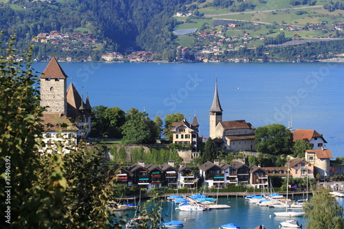 Obraz na plátně Vue de Spiez , Suisse