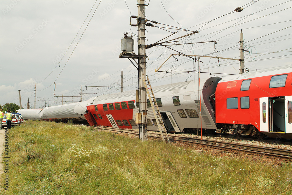 Fototapeta premium Austria, train accident