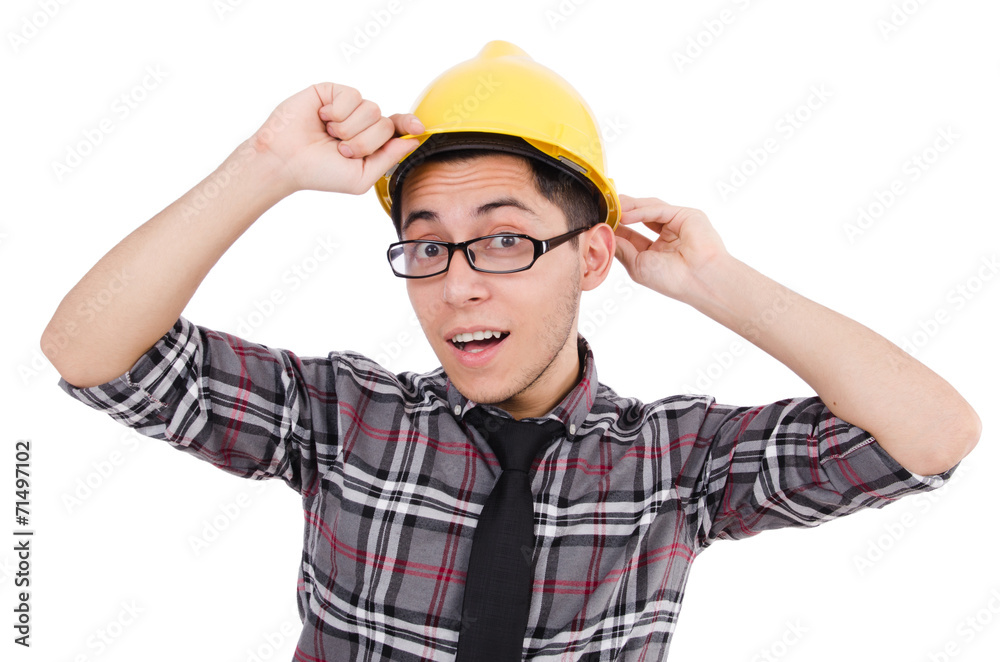 Industrial worker isolated on the white background Industrial worker isolated on the white background