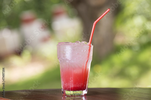 Strawberry soda juice