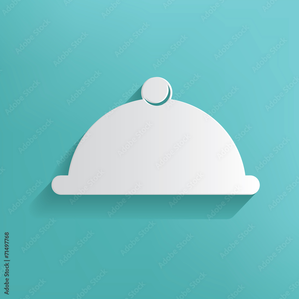 Fototapeta premium Food symbol on blue background,clean vector