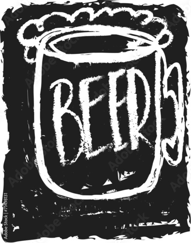 doodle mug of beer