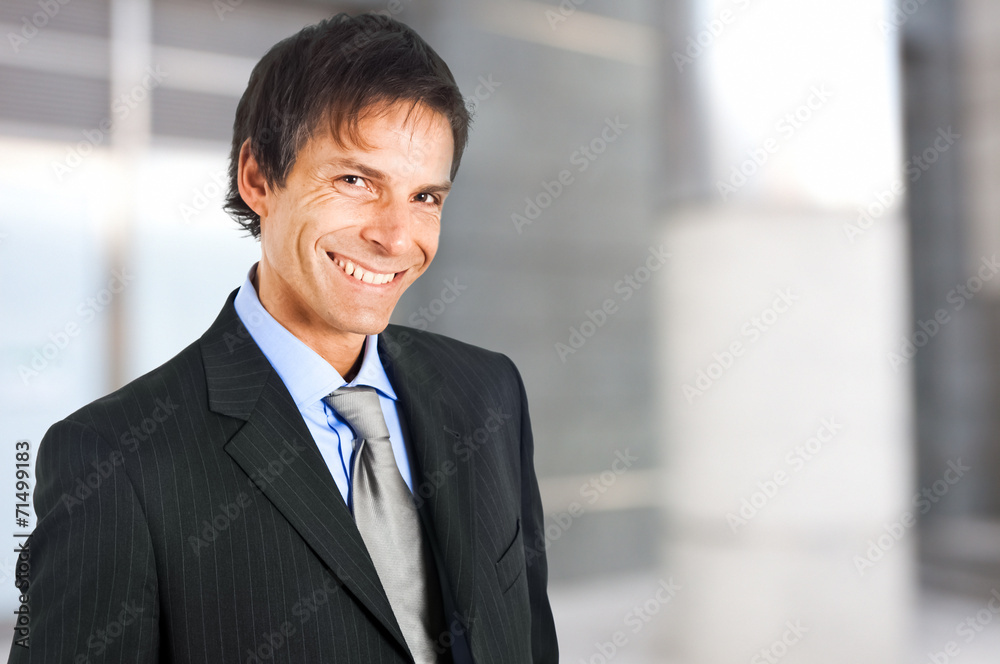 Smiling male manager Smiling male manager