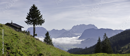 blick zum kaisergebirge vom hinteren sonnwendjoch