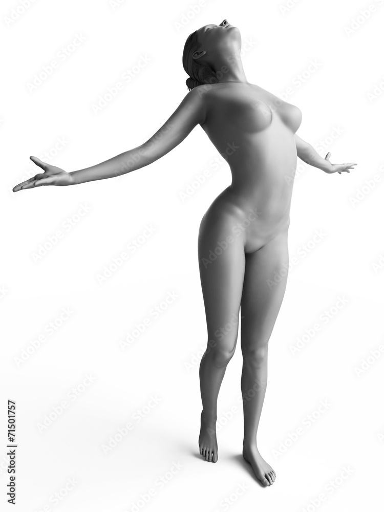 3d rendered illustration of a white female 3d rendered illustration of a white female
