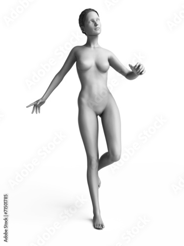 3d rendered illustration of a white female