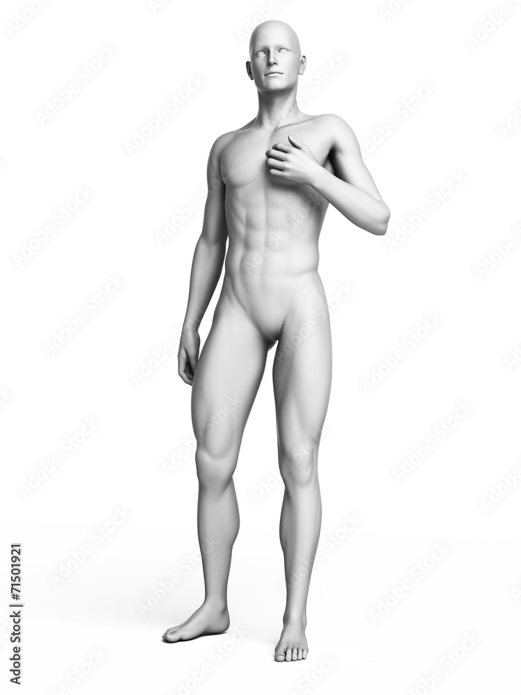 3d rendered illustration of a white man